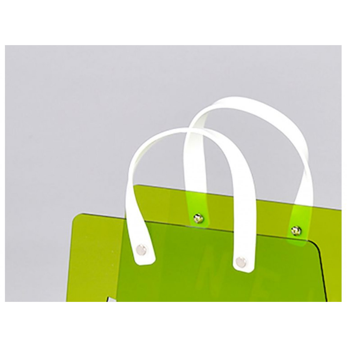 Porte-revues sac plexiglass vert - BAG
