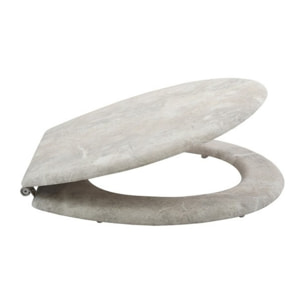 Abattant wc MDF Gris - Charnières Inox MSV