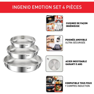 Batterie de cuisine TEFAL Ingenio Emotion 4pcs
