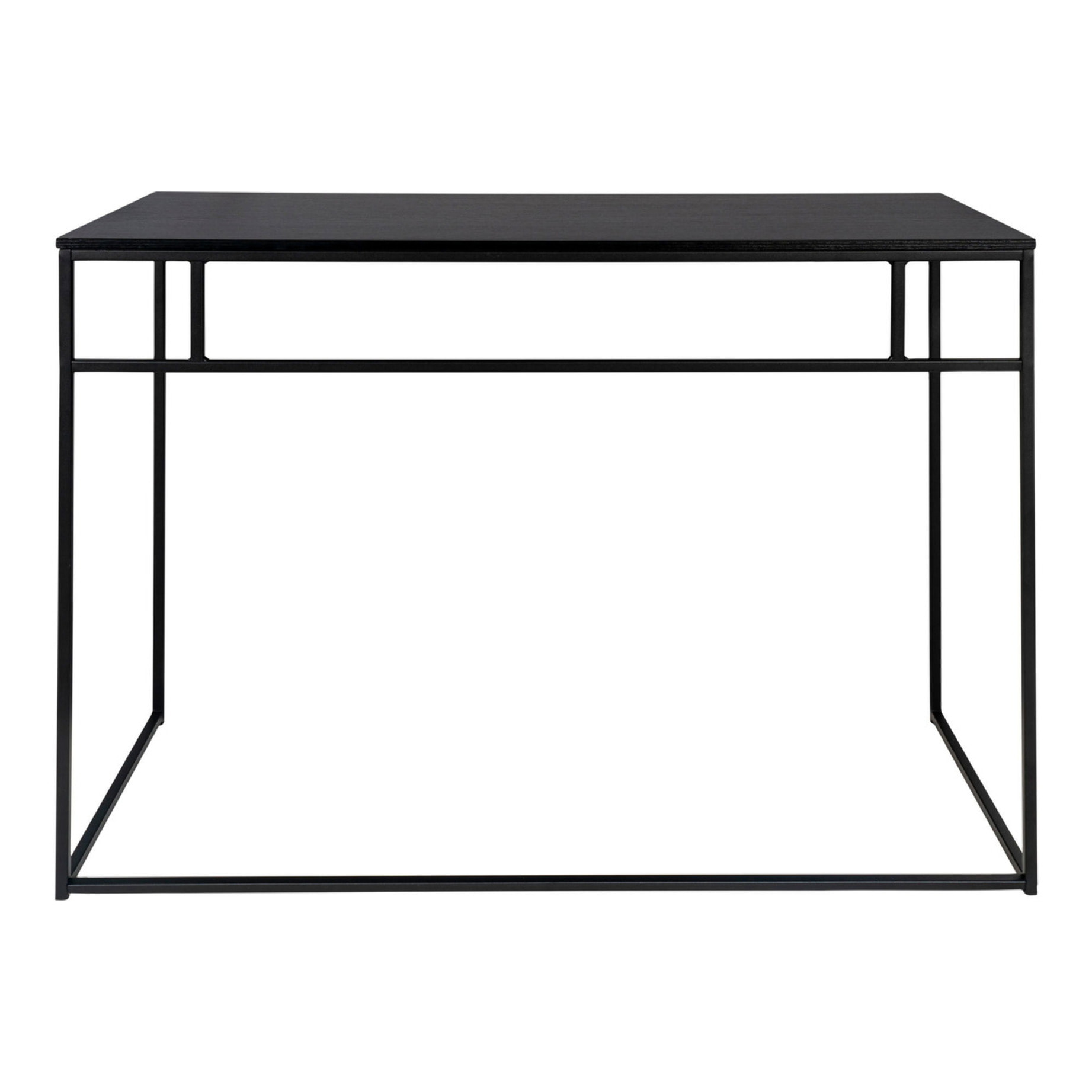 Scrivania Vita in nero con struttura in acciaio, 100×45×75 cm