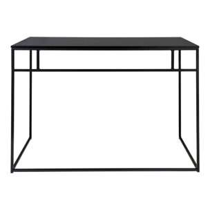 Scrivania Vita in nero con struttura in acciaio, 100×45×75 cm