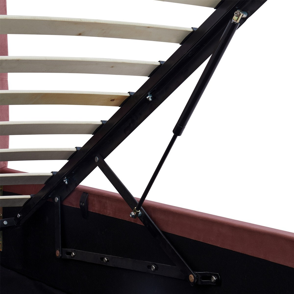 Lit coffre avec tête de lit en velours - TINA