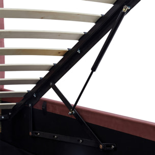 Lit coffre avec tête de lit en velours - TINA