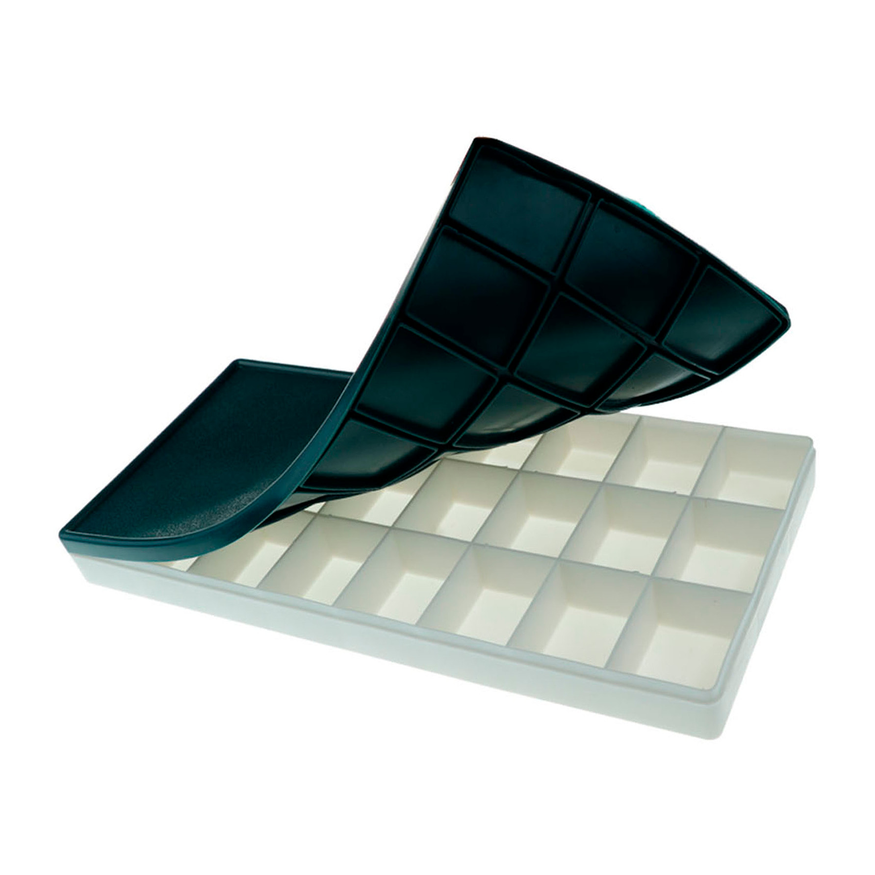 PALETA PLÁSTICO CON TAPADERA Y SEPARADORES. 35x25x18mm