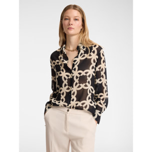 Elena Mirò - Camisa estampada - Negro