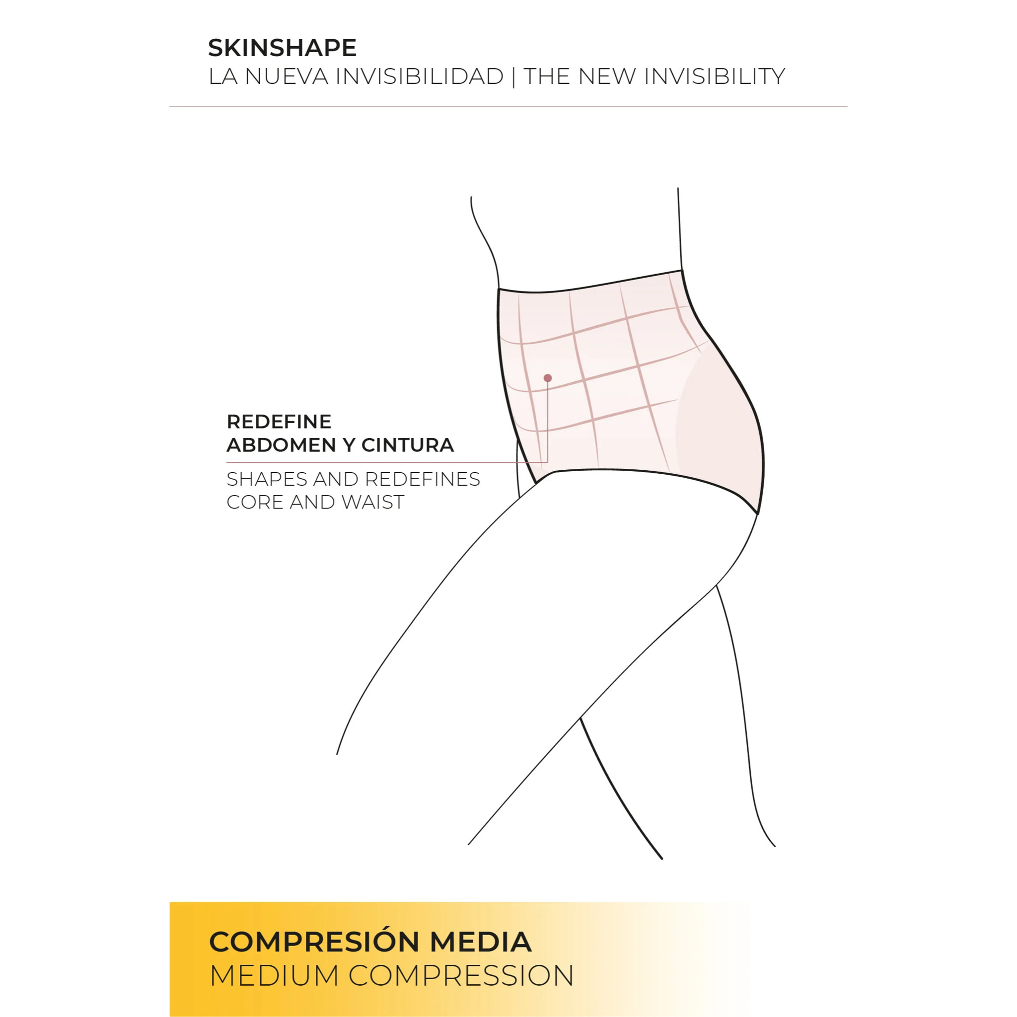 Slip a compressione media laser riducente beige