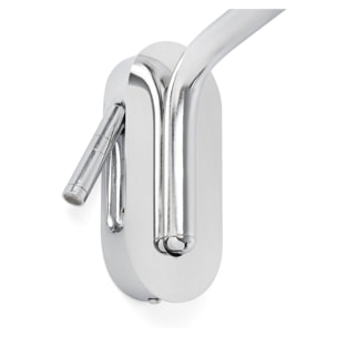 ETERNA Lampe applique avec lecteur droite chrome/blanc