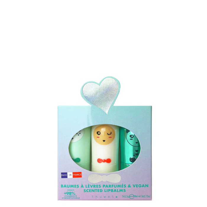 Pomme Barbe à Papa Cupcake - Coffret 3 Baumes à Lèvres