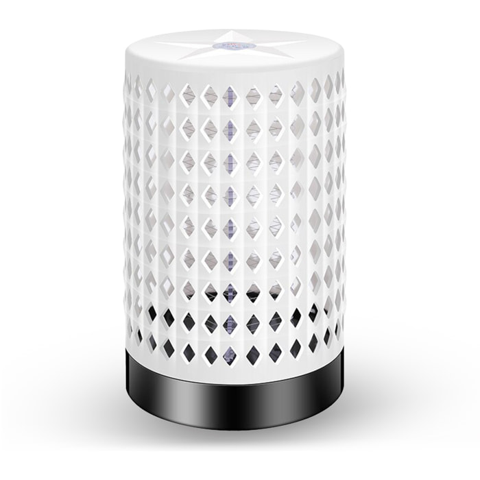 Trappola per zanzare elettrica, con luce led. Uccide le zanzare mediante scarica elettrica. Maglia di sicurezza esterna.