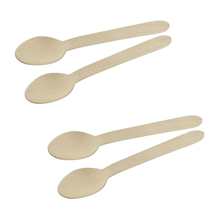 Ensemble de 60 Cuillères à café en bois pour pique-nique Fackelmann Move