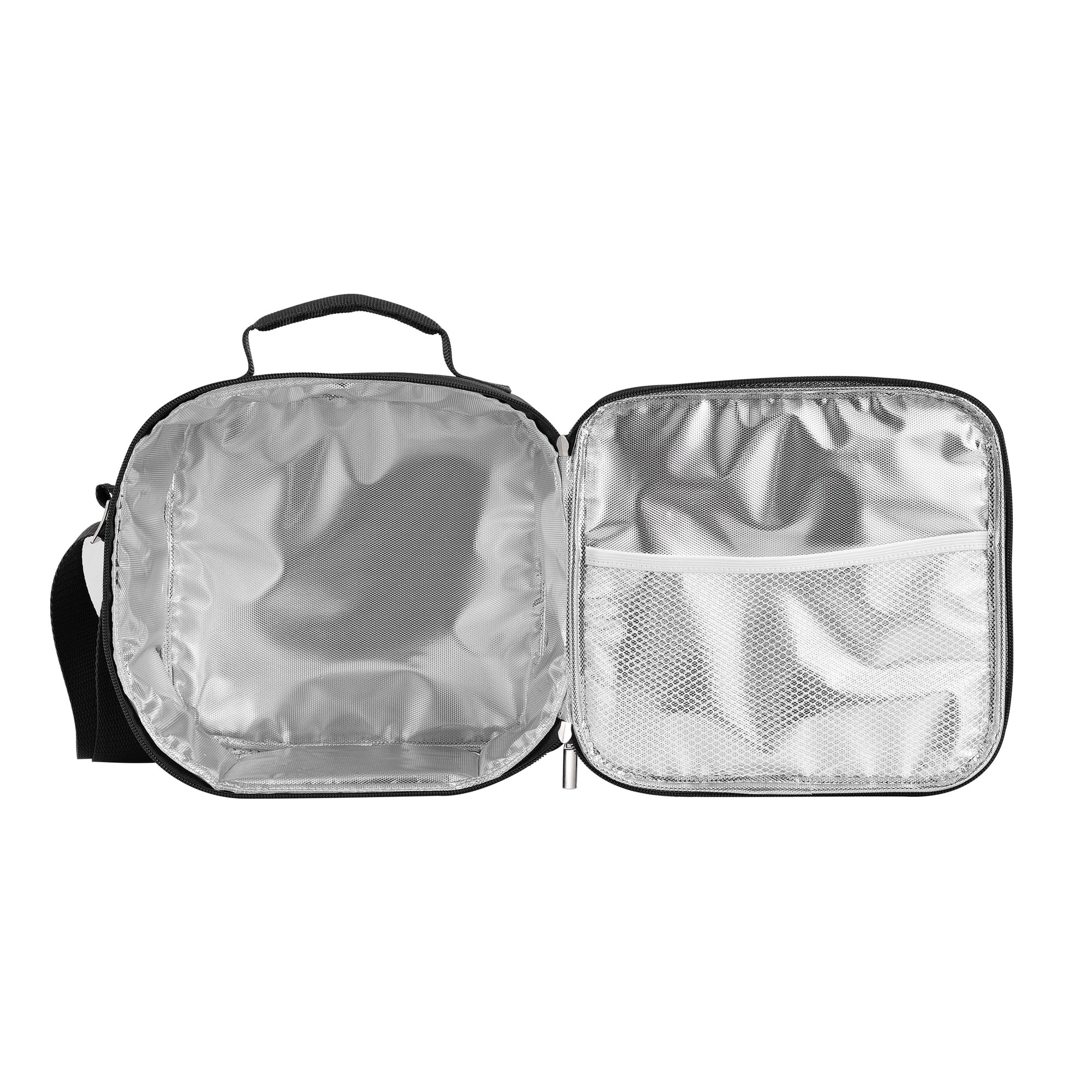 Bolsa almuerzo 23x22x13.5cm rpet con aislamiento de aluminio negro outdoor be