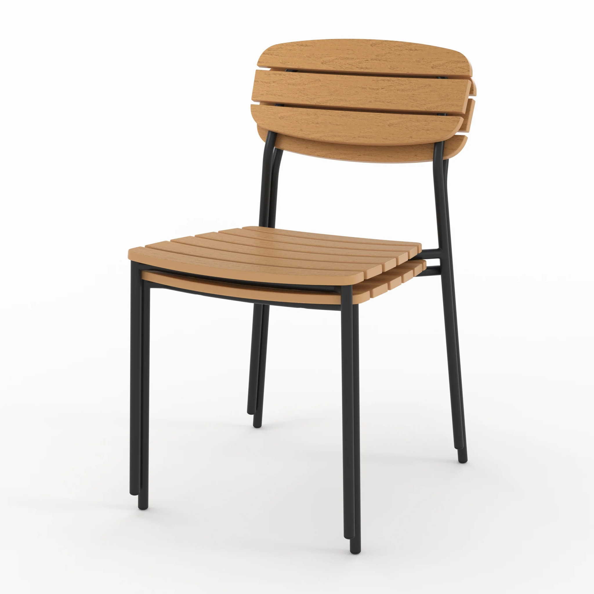 Lot de 2 chaises de jardin en résine synthétique - Taya