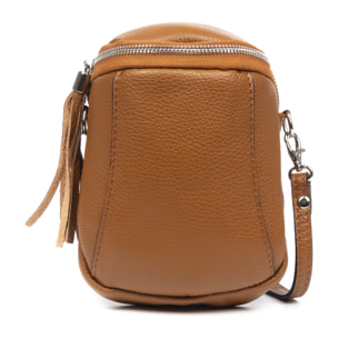 Agugliano borsa a tracolla donna. Pelle autentica Dollaro.