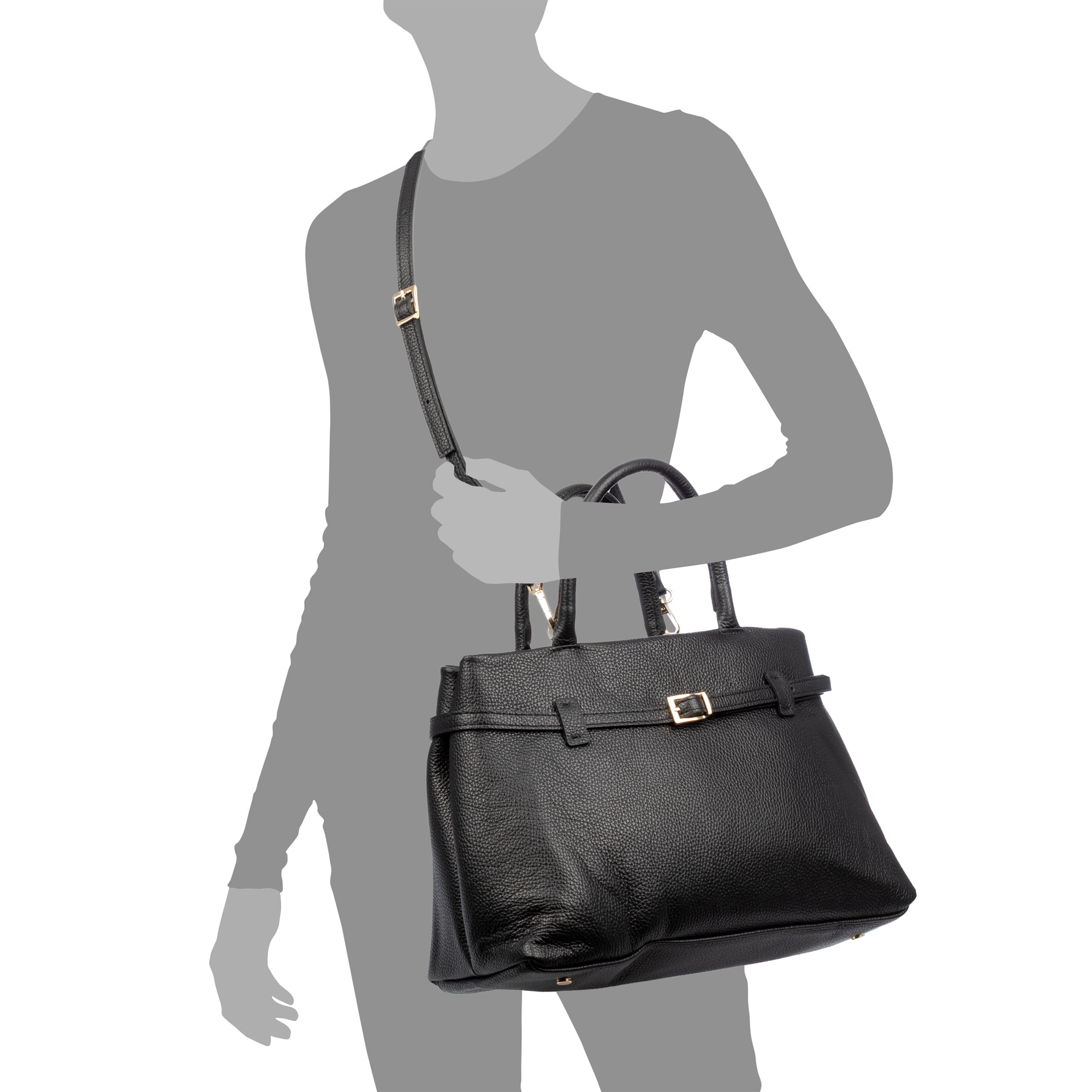 Barbiano bolso tote mujer. Piel auténtica Dollaro.