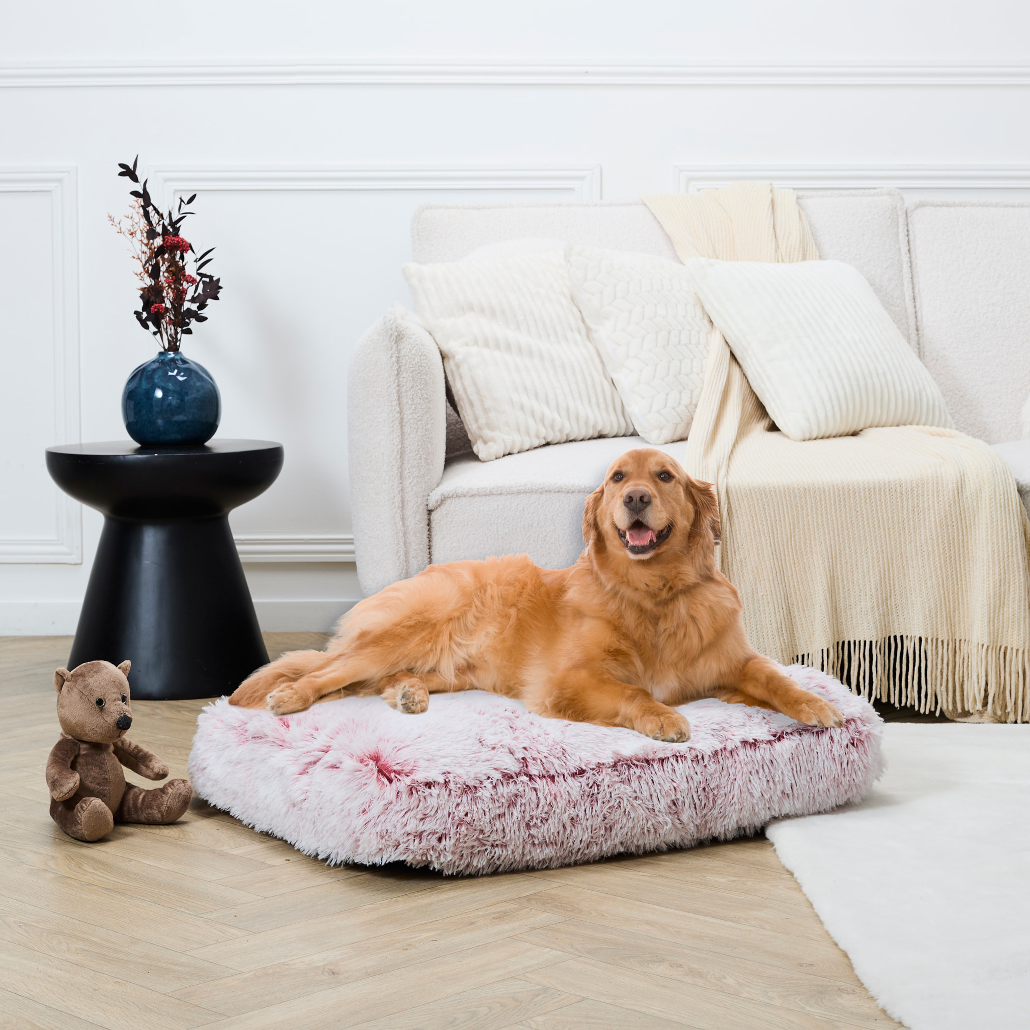 Coussin Lit Animaux Rose