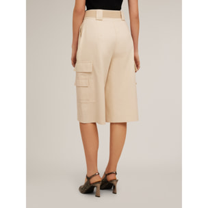Motivi - Bermudas con bolsillos cargo - Beige