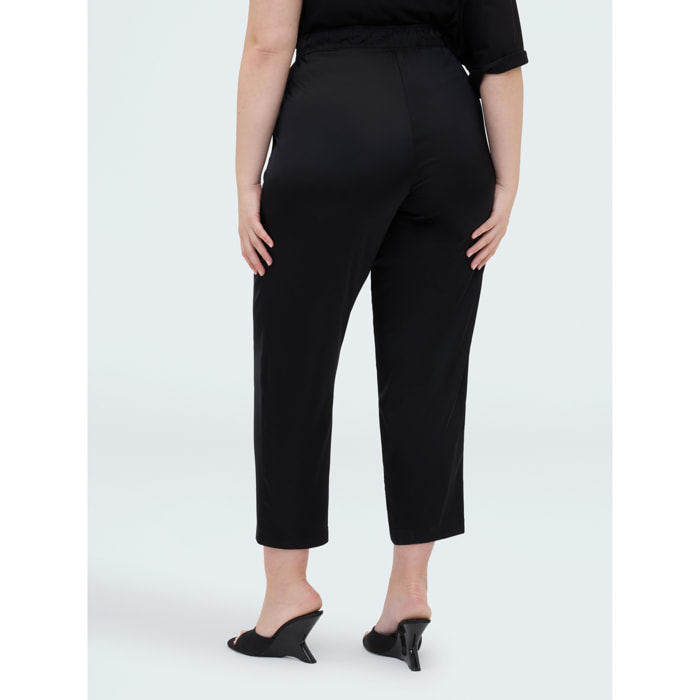 Fiorella Rubino - Joggers in raso stretch - Nero