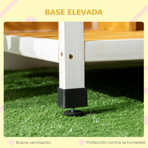 Caseta para Perros de Madera 85,5x62x60 cm con Techo Asfáltico Impermeable