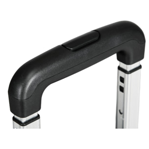 Carrito de la Compra Plegable Carrito para Supermercado con 2 Ruedas Longitud de Mango Ajustable Capacidad 35 Litros para Oficina Escuela Hogar 48x43x95 cm Negro