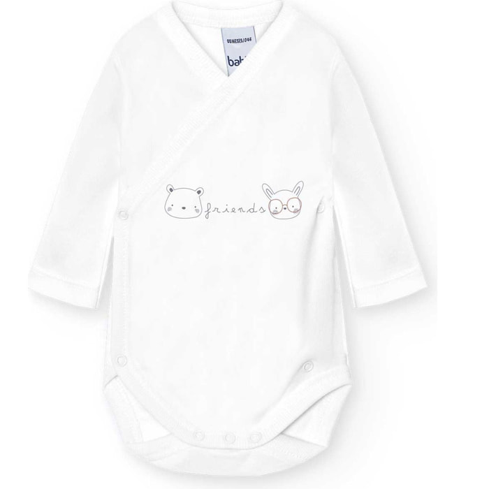 Body cruzado bebé manga larga estampado