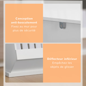 Meuble de rangement 2 casiers - dim. 90L x 36l x 35H cm - MDF blanc