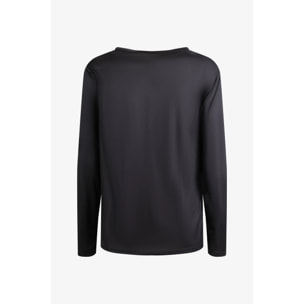 T-shirt Esercito a maniche lunghe sport nera uomo