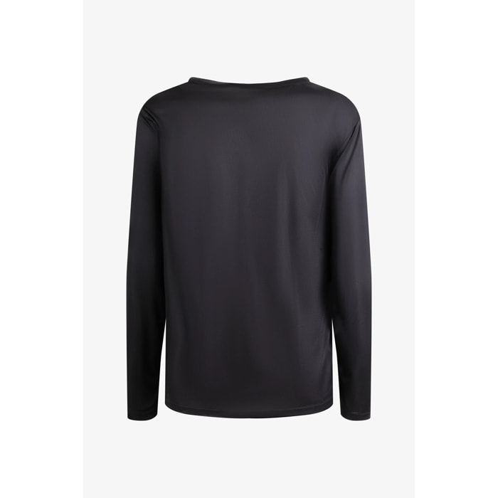 T-shirt Esercito a maniche lunghe sport nera uomo