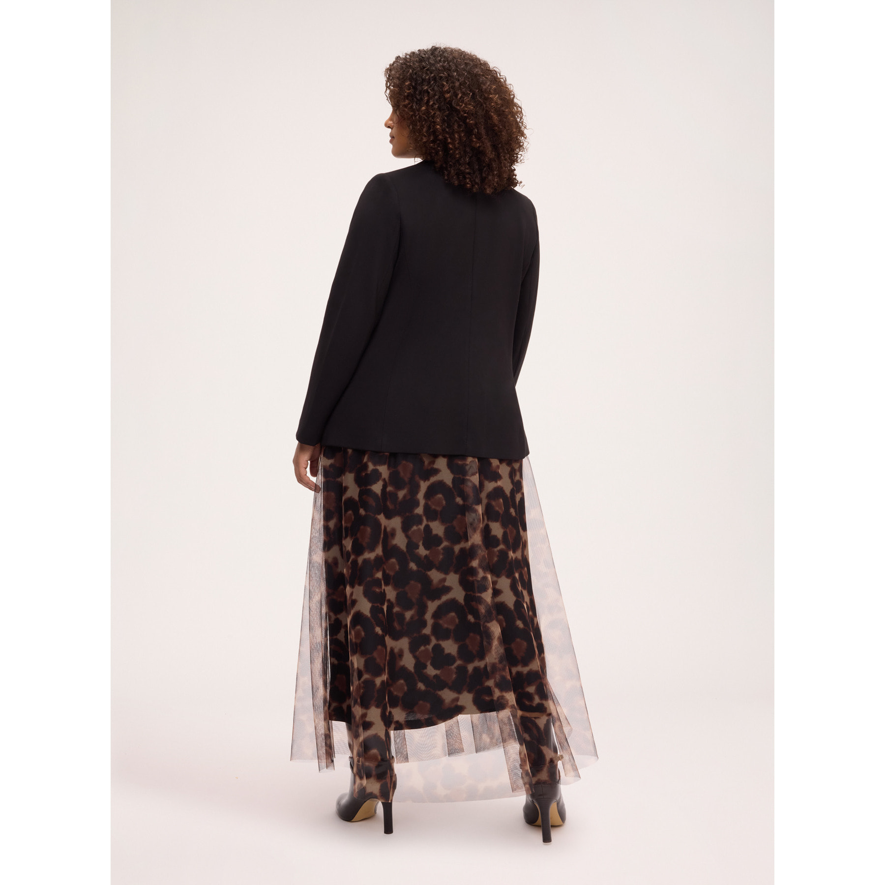 Fiorella Rubino - Blazer in Punto Milano con paillettes - Nero