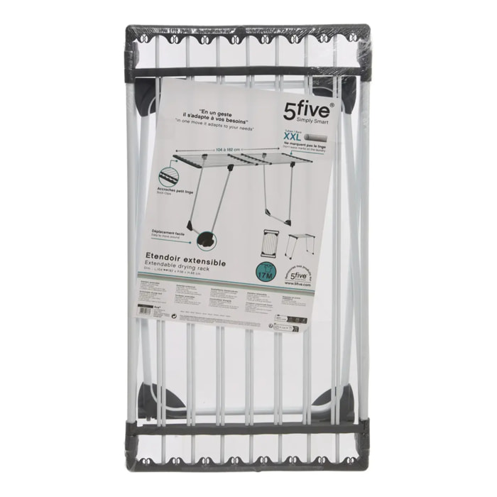 Étendoir à linge pliant tubes extensibles 17m "Sinaï"