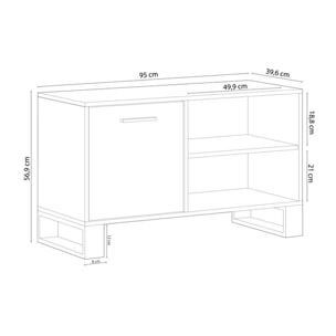 Mueble TV Raw 100 Roble oscuro - Negro