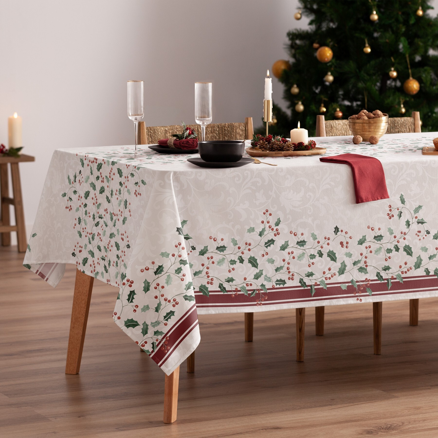 Mantel antimanchas SALLY GRANATE