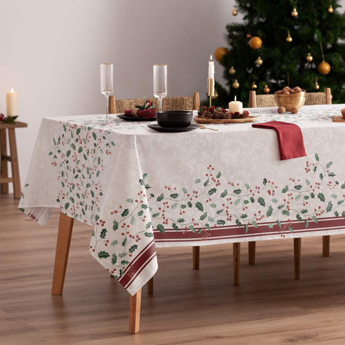 Mantel antimanchas SALLY GRANATE