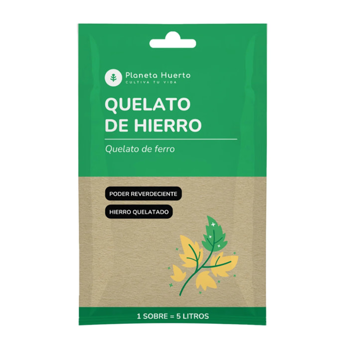 Pack Quelato de Hierrro soluble Planeta Huerto 5 uds para 25 L