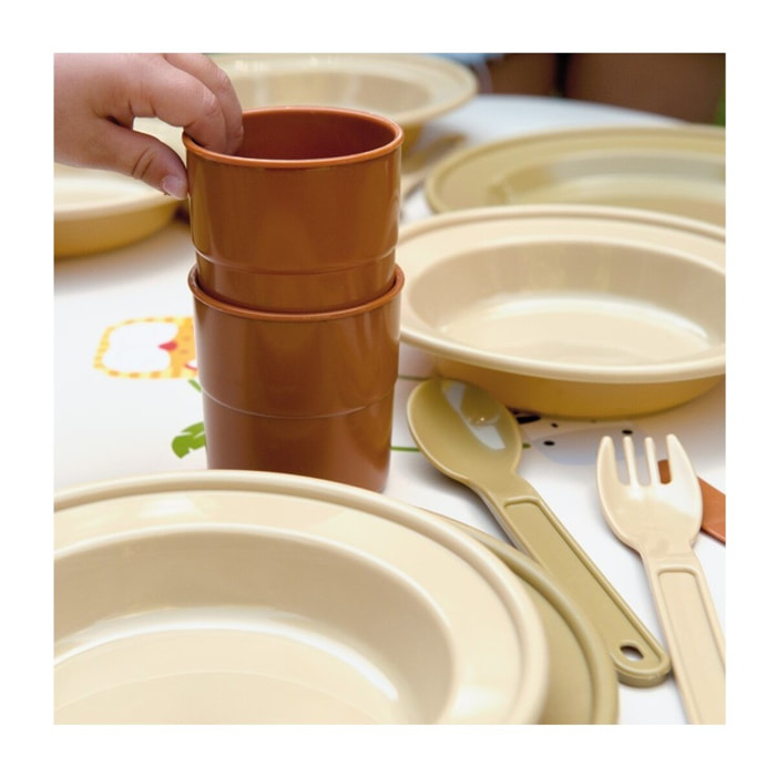 EARTH COLORS DINNING SET - 4 PEOPLE - JUEGO DOMÉSTICO