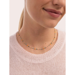 Collar Dots Alpine Enamel Acero Baño Oro