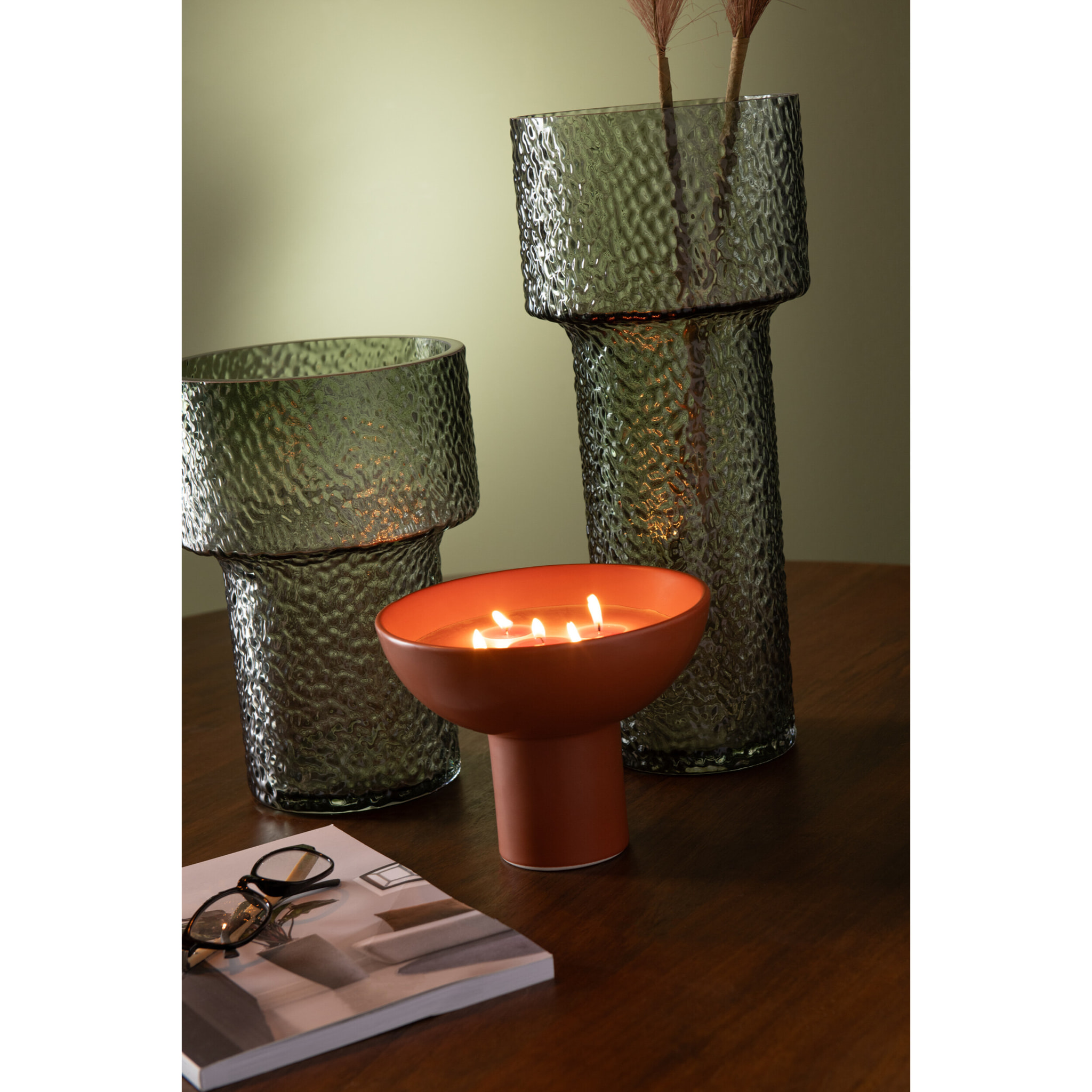 J-Line vase Betty - verre - vert - large - 45 cm de hauteur