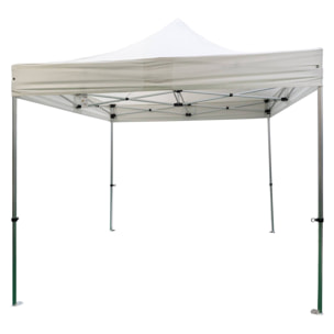 Gazebo estensibile per esterno, colore bianco, 300 x 300 cm