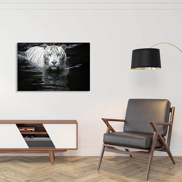 Tableau tigre Regarde moi Toile imprimée