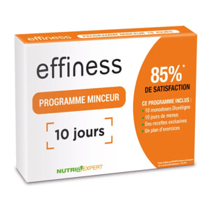 NUTRI EXPERT - Programme Minceur Express 10 jours Effiness - Elimination, perte de poids, affinement du tour de taille - Guide complet inclus - Cure 10 jours