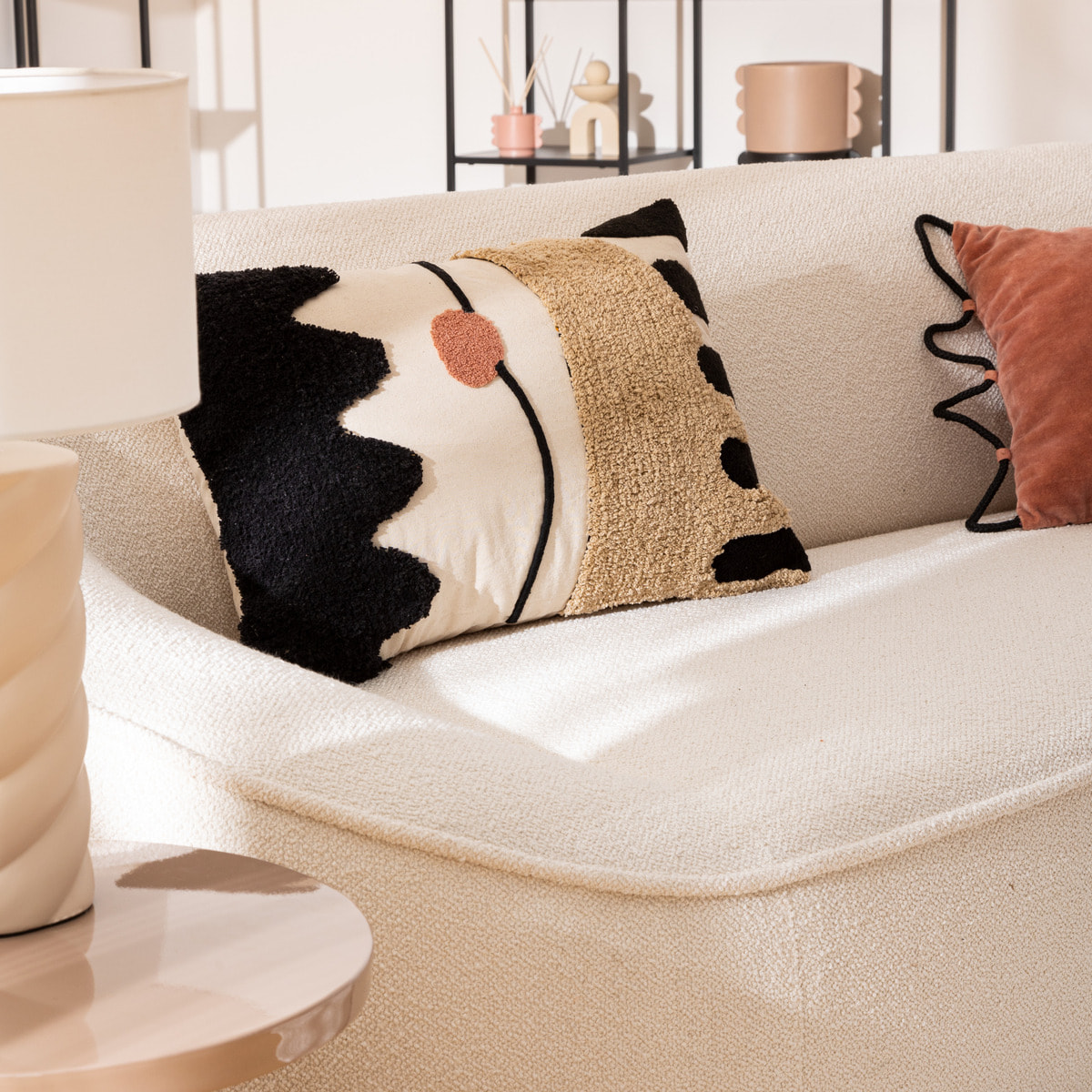 Coussin Wavy bliss beige 38x58cm