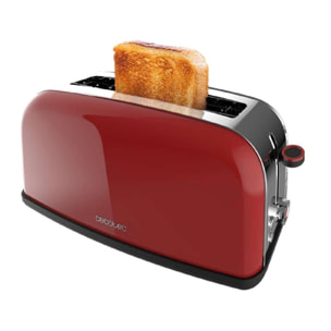 Cecotec Tostador vertical Toastin' time 850 Red Long Lite 850W Potencia Capacida