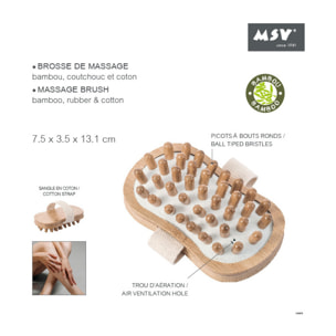 Brosse de massage en picots MSV