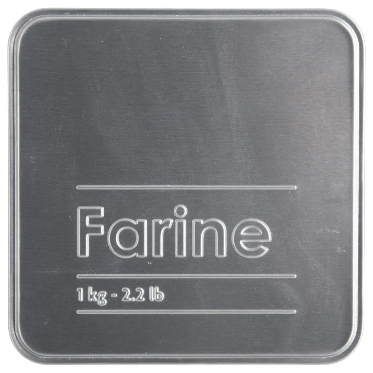 Boîte à farine 1kg métal "Black Edition" noir