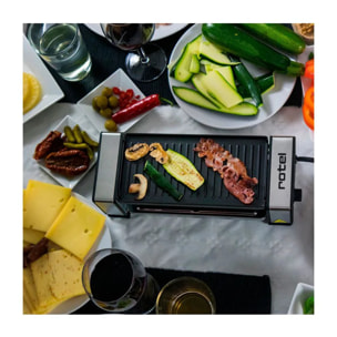 Appareil à raclette pour 2 personnes avec poêlons et spatules Rotel