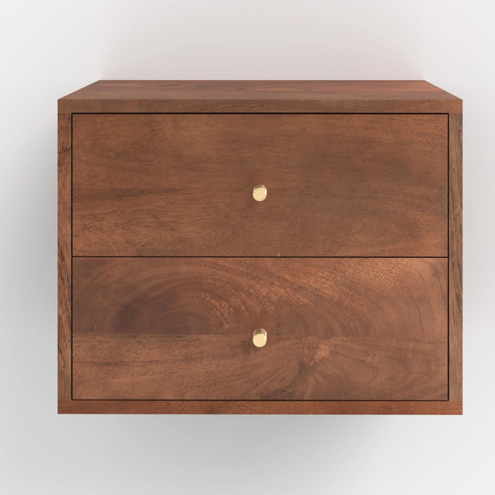 Table de chevet suspendue en bois de manguier - Oréa