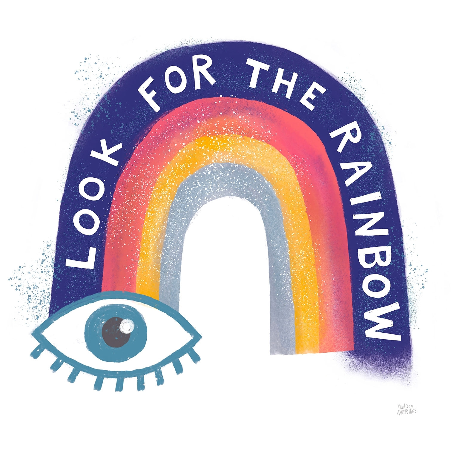 Tableau abstrait Look For the Rainbow Toile imprimée