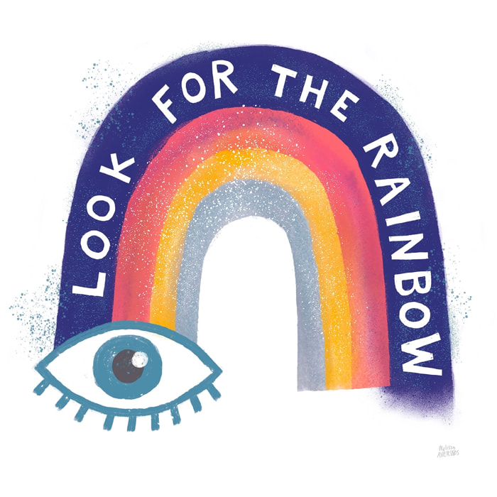 Tableau abstrait Look For the Rainbow Toile imprimée