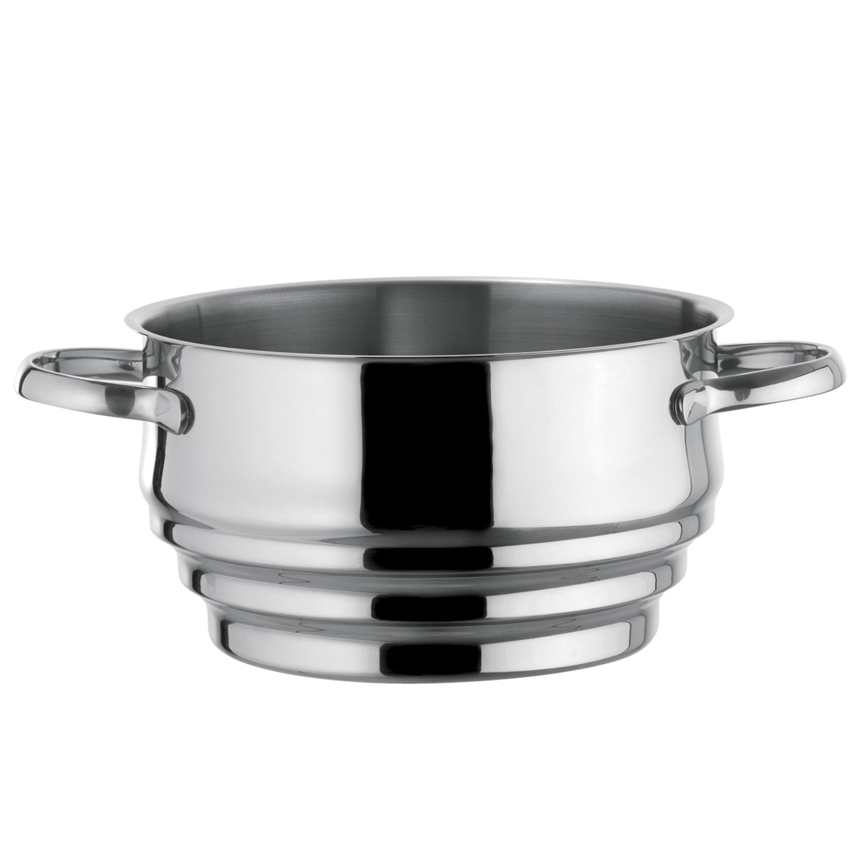 ElysÃ©e - 1 casseruola in acciaio inox da 24 cm, 1 coperchio e 1 vaporiera universale