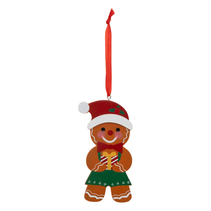 Sujet garçon pain d'épice bois H.10cm