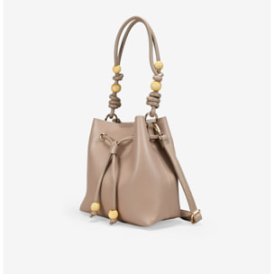Bolso cubo nude con doble asa